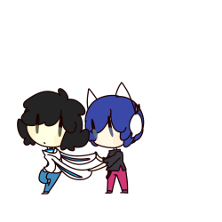 daily-persona:  outfit swap between 2 emo blue haired boys and 2 black haired boys who need to comb their hair