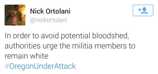 what happens when armed white men take over a federal building? you guessed it.
