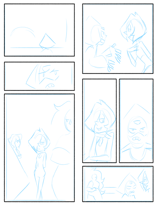 Didn’t draw over the weekend since I was at my sister’s. I do have a couple of comic pages in progre