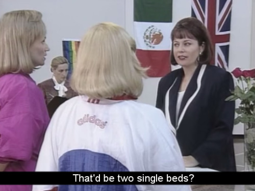 glitterysouldinosaur:  1995 Gay Olympics sketch from the mid-1990s Australian comedy show Big Girls Blouse.