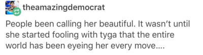 People only started calling Kylie Jenner "beautiful" when she started making herself  look like a Black girl so what does that tell you 