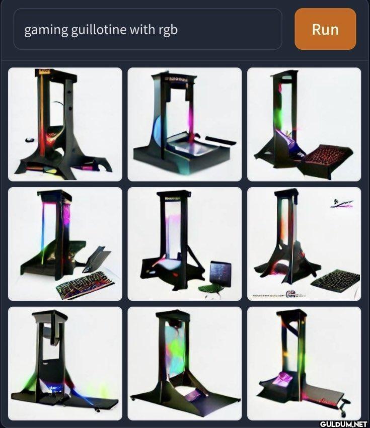 gaming guillotine with rgb...