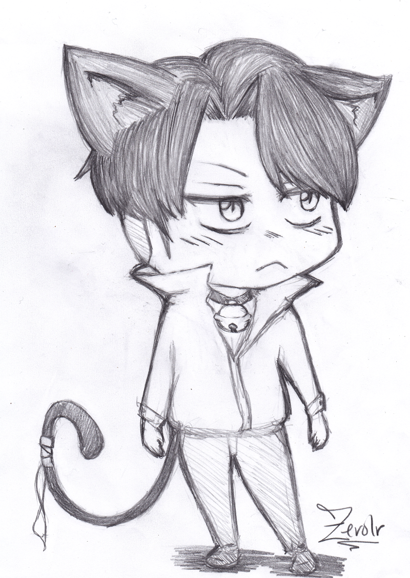 zerolr:  I felt too worried/stressed out, so I said ‘fuck it’ and drew some kitty/kitsune