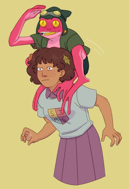dashintrash: in honor of Amphibia’s finale I decided to redraw my very first full fanart I made when