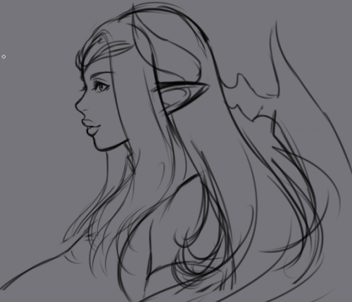 headshot of a succubus piece I’m doing. 