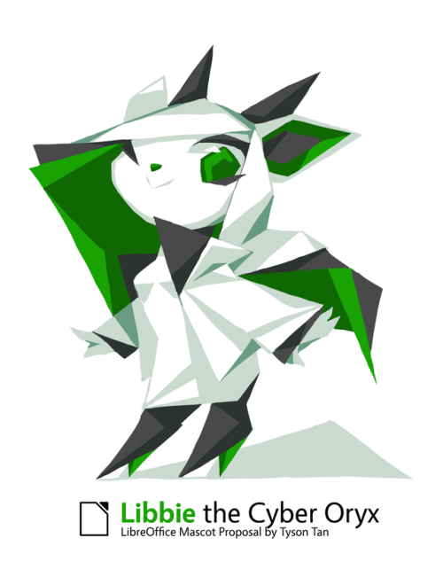 Libbie the Cyber OryxLibbie is my entry to LibreOffice mascot contest. If you like her, please give 