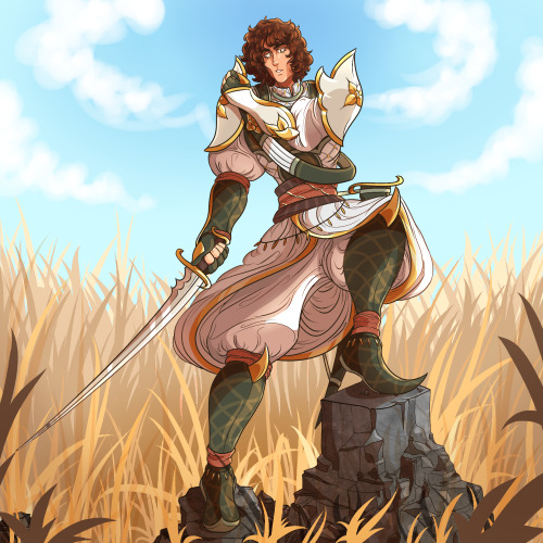 ~ Golden Plains Knight ~To go with the Paul I drew last week, I drew George as a knight. I wanted hi