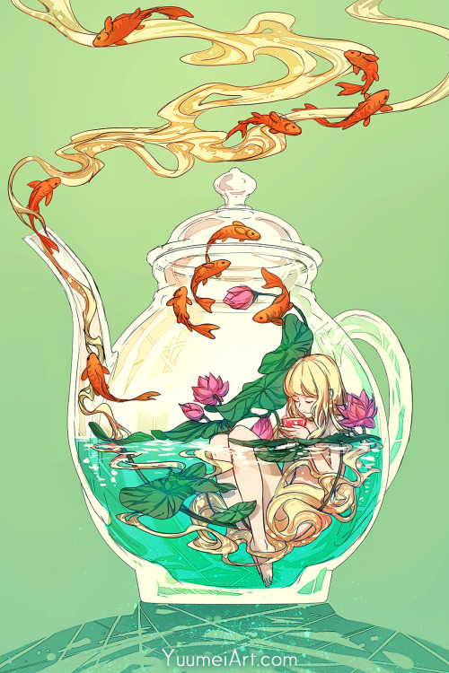 yuumei-art:Finally finished all 6 of my Terrarium Life series~I first started this series when Covid