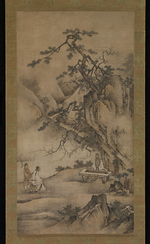met-asian: 伯牙鍾子期図|Bo Ya Plays the Qin as Zhong Ziqi Listens by Kano Motonobu, Metropolitan Museum of