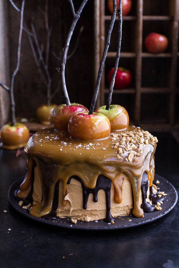 foodffs:  Salted Caramel Apple Snickers Cake. Really nice recipes. Every hour.  