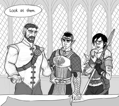 affentier: …and then there´s Hawke. Never gets old ^^ If my three heroes ever got toget