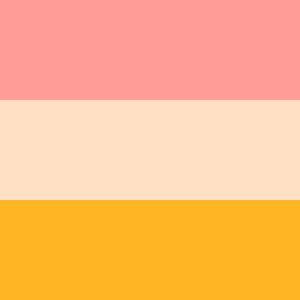 prideslime-moved: peach themed pride flags! in order from left to right: lesbian, gay, bi, trans, pa