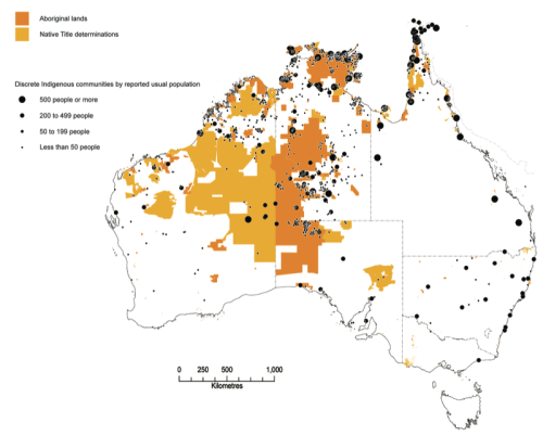 mapsontheweb: A map of the Aboriginal communities and lands of Australia.