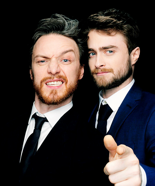 danielradcliffedaily: Daniel Radcliffe & James McAvoy | 2015 Jameson Empire Awards Photobooth
