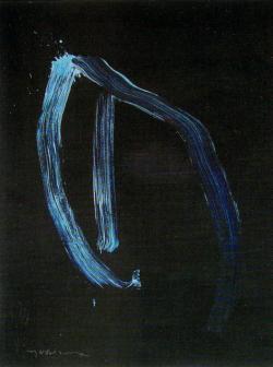 free-parking:
“ Jiro Yoshihara, Blue Calligraphic Lines on Dark Blue, 1963
”