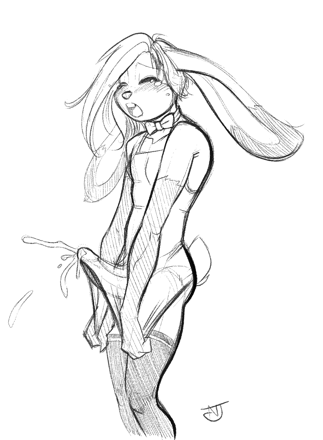 one-oxford-comma:  naughtyjester:  Another stream pic. A bunny cosplaying as his