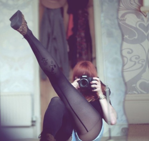 razumichin2 - One leg up on taking tights selfies