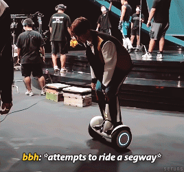 sefuns:Baekhyun playing with the segway ✧ SuperM ‘One’ Behind The Scenes