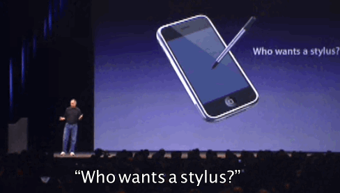 buzzfeed:chrisgeidner:RIP Steve Jobs. (via)ICYMI, Apple just announced the “Apple Pencil” stylus.
