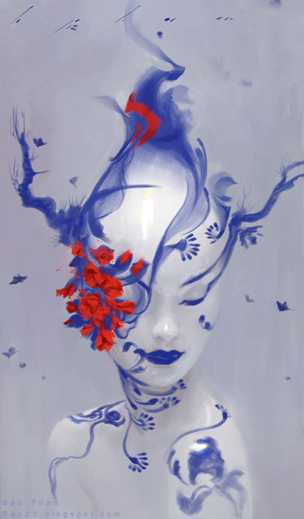 staggerlee13367:  Blue Porcelain by thienbao 
