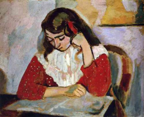 artist-matisse:The Reader, Marguerite Matisse, 1906, Henri MatisseMedium: oil,canvas
