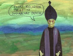 vodkapapii:  stoicmike:Every religion tries to sugarcoat death. — Michael Lipsey  thank you chancellor