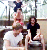 goldenfools:  Lena Headey, Kit Harington &amp; Nikolaj Coster-Waldau doing the