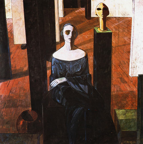 theblackcatzon:  pantagruelic: Felice Casorati, Anna Maria De Lisi, 1919 