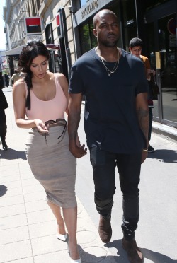 kimkanyekimye:  Kim and Kanye in Paris 5/19/14