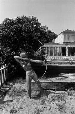 wandrlust:  Jane Fonda (with bow and arrow), Malibu, 1965 — Dennis Hopper 