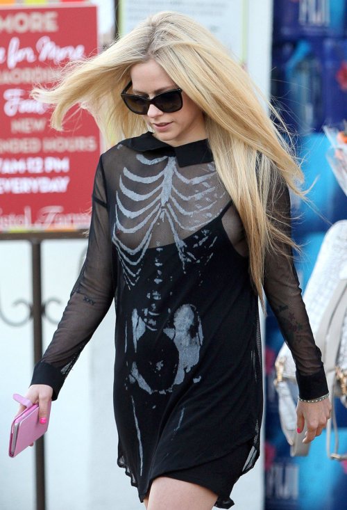 Avril Lavigne - Halloween Sheer Nipple Tease. ♥