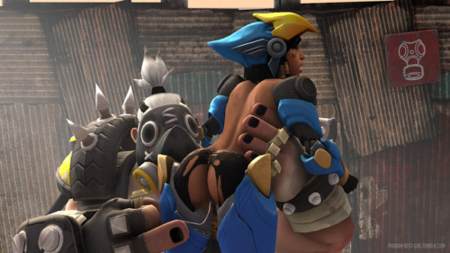 Pharah captured by Roadhog