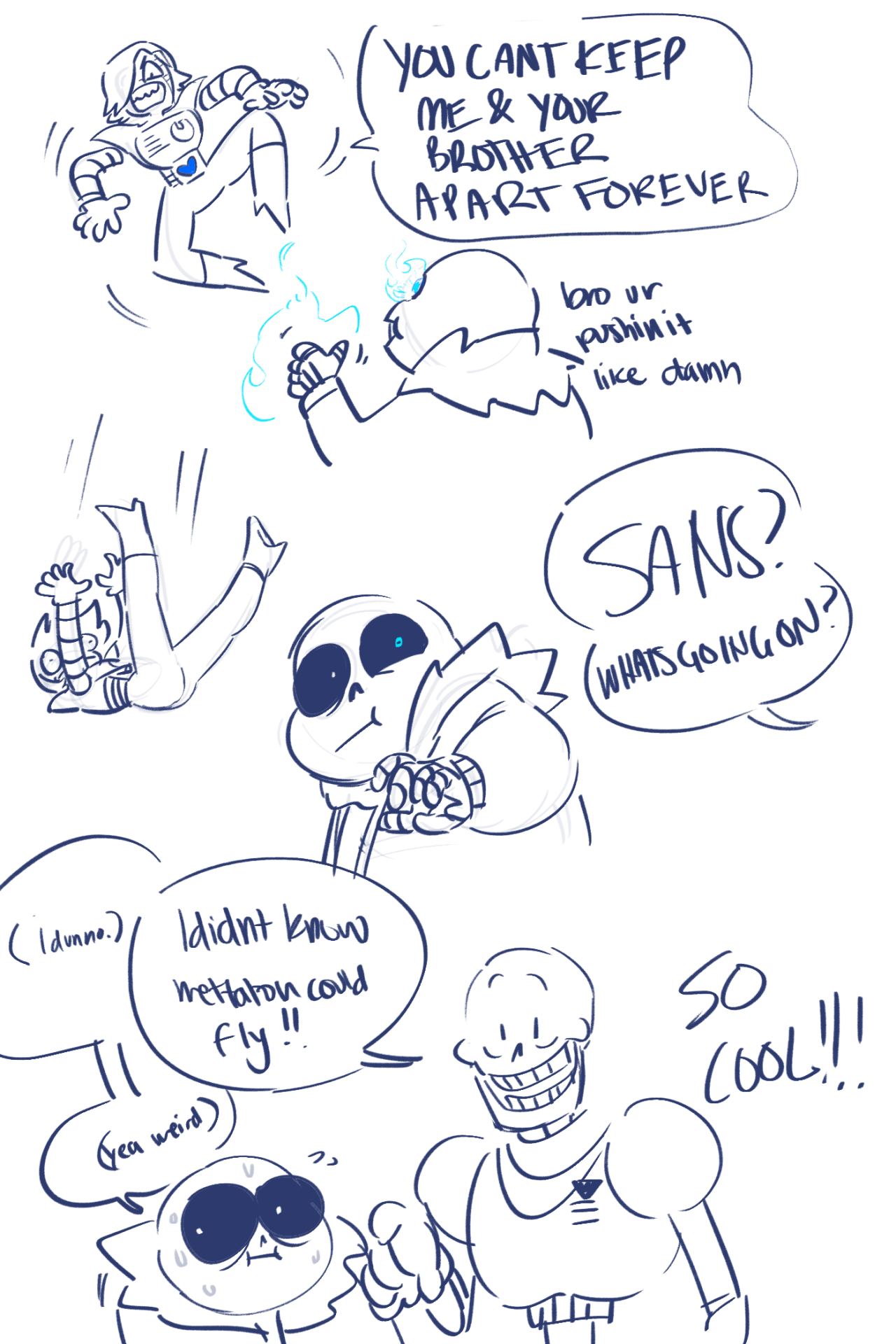 papyrus’s ability to believe hes the stronger bro &gt; any evidence ever 