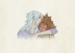 dapperowl:  Some soriku fluff I drew on v-day, these two slay me. https://www.patreon.com/twofancyowls for more sketches and art! 