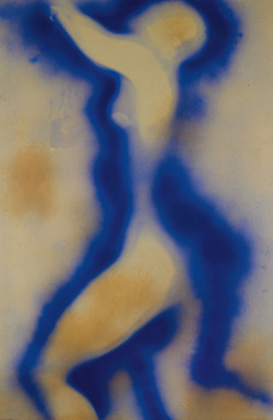 nobrashfestivity:    Yves Klein, Untitled Anthropometry,  1962  