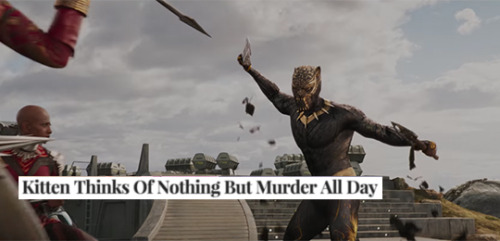 tchlla:Black Panther + Onion headlines