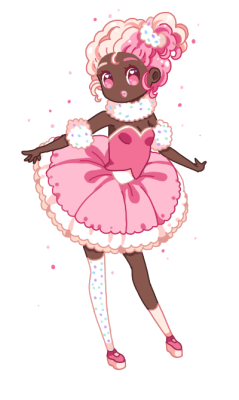 mivisdrawings: Magical Girl Challenge. Day 3 - Food (Neapolitan cake) This one is my fav so far! 