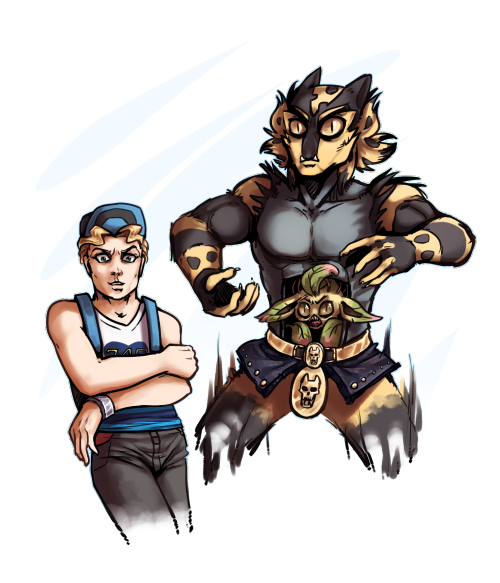 blond guy with blue eyes? check. muscular cat man with powers relating to fire? check. cat-plant hyb