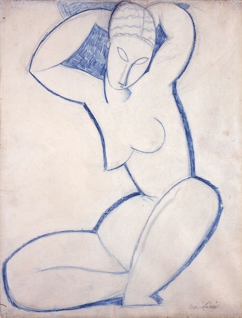 hipinuff:  Amedeo Modigliani - Caryatid (c.1913-1914) 