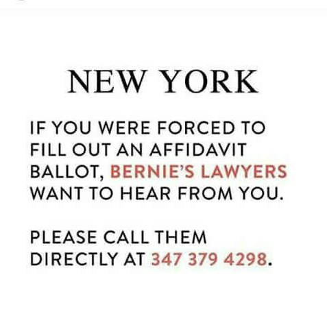 Let's make sure every vote is counted. #FeelTheBern New York.