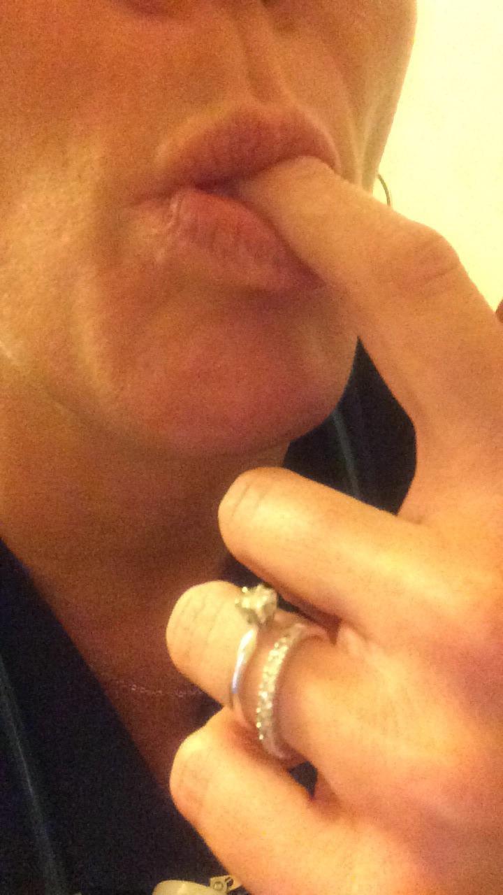 bigbulletwants2seeitall:  Enjoying a late night snack👅