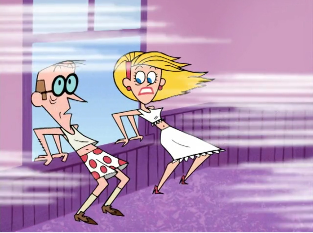 Mr. and Mrs. Practice in their underwear Powerpuff Girls Season 5, Episode 11B: