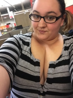 One day while I was at work.. God I love my boobs!!!!