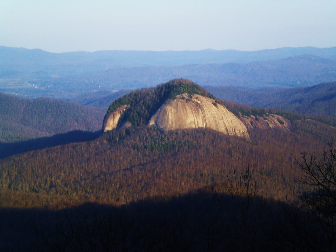 earthstory:  Looking Glass RockThis bald-sided peak is visible from the Blue Ridge