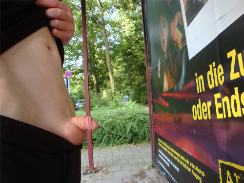 lahbr:  flashing small cock in public