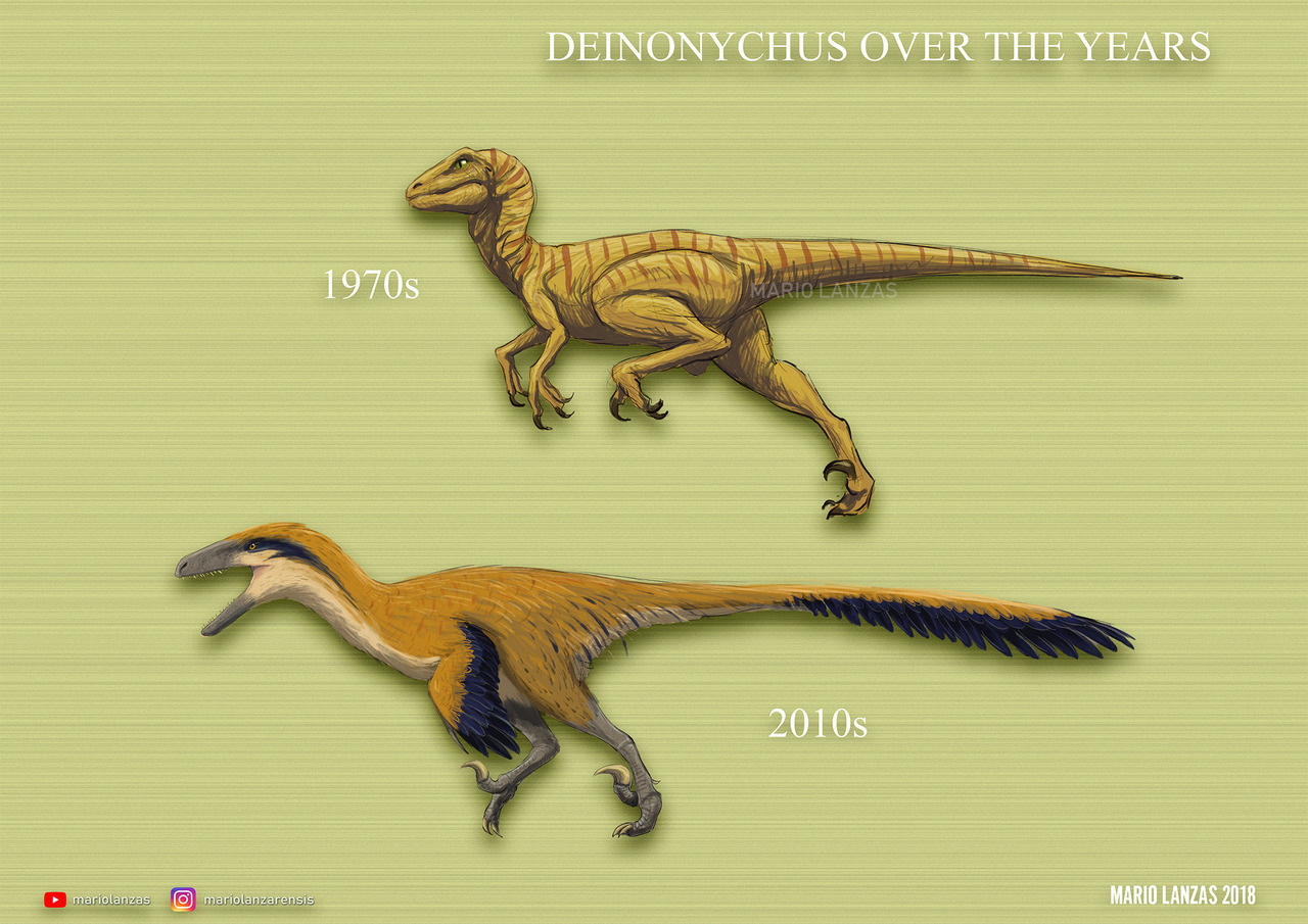 The Paleo Page - Deinocheirus then and now by Mario Lanzas