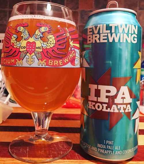 IPA Kolata (IPA with Lactose and Pineapple and Coconut Extract ) - @eviltwinbrewing - - - #drinkbeer