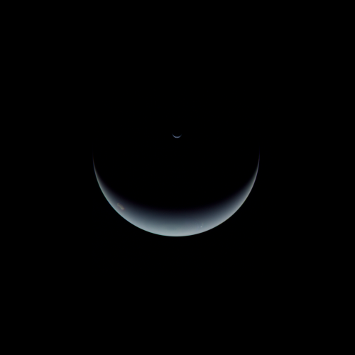 &ldquo;Neptune and Triton taken by Voyager in 1979.&rdquo; on /r/space ift.tt/2cR7g07