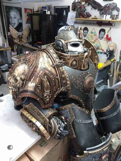 WIP Black Templars Spacemarine Chaplain by Scott Schofield  bag-of-hammers.deviantart.com