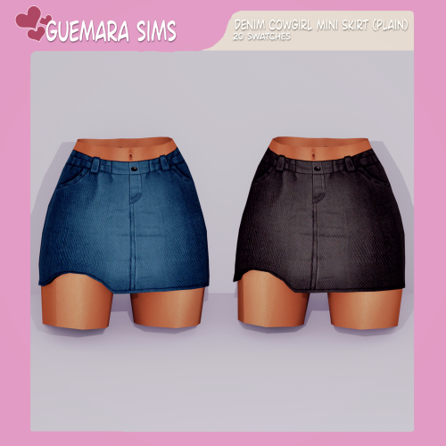 Introducing My "Denim Cowgirl Mini Skirt" For The Sims 4! This Versatile Skirt Combines Classic Denim
